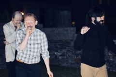 David Adams Murphy, Geoffrey Besser, and Devon Andrews in Much Ado About Nothing