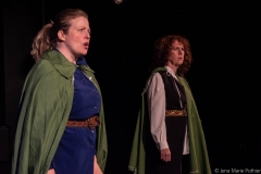Paula Prendergast and Joanne Fayan in QUEEN MARGARET by Jennifer Dick, adapted from William Shakespeare