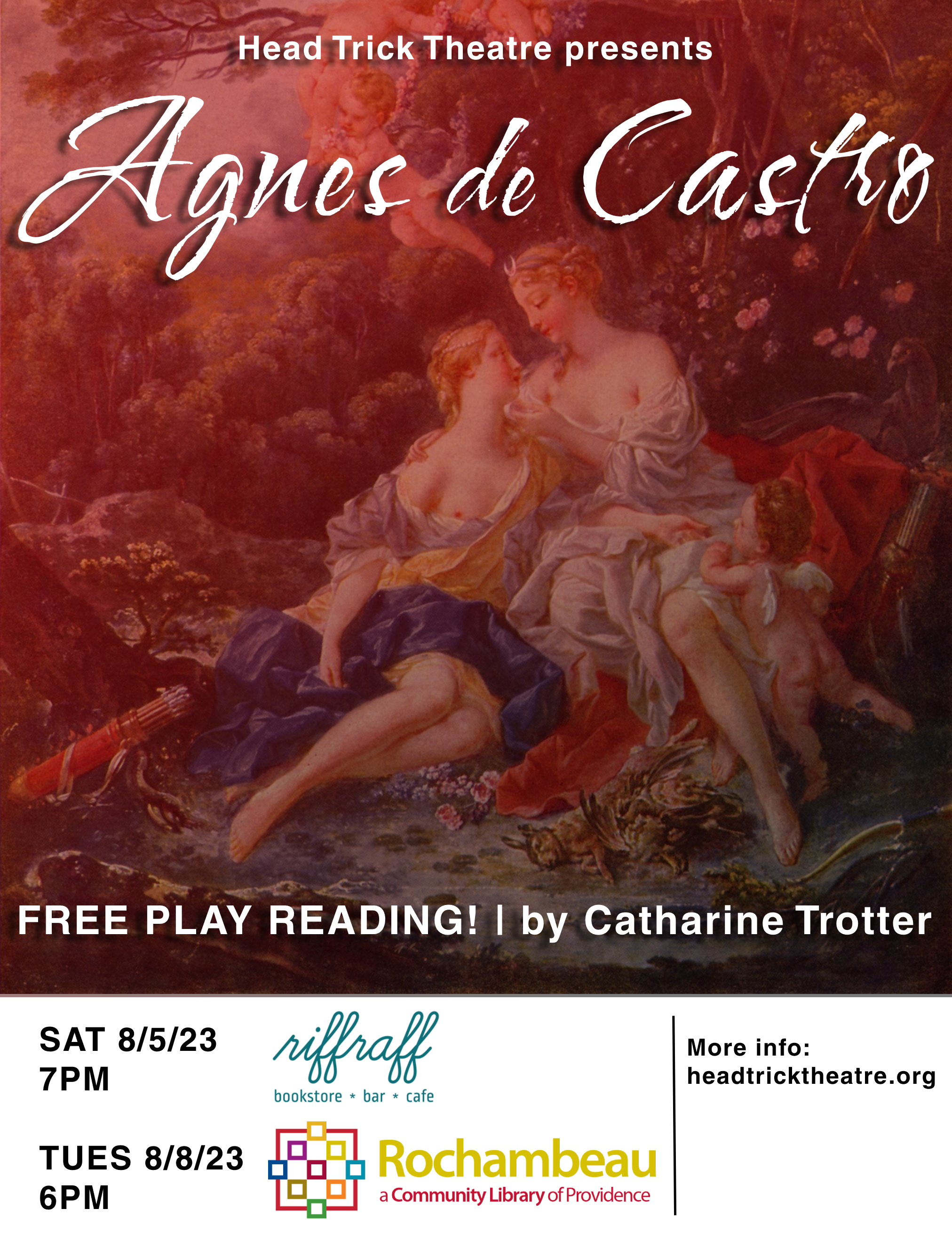 Agnes de Castro Catherine Trotter play reading flyer